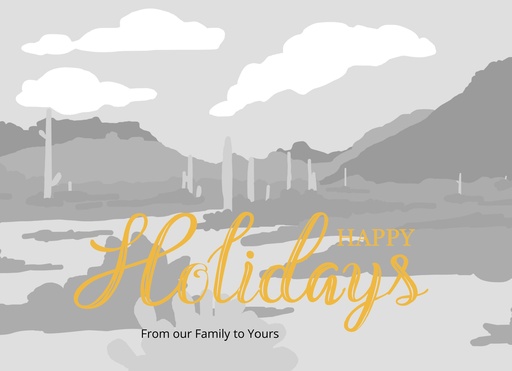 HAPPY Holidays Gold Landscape