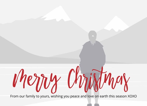 Merry Christmas Red Script Landscape