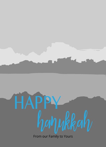 HAPPY Hanukkah Blue Portrait